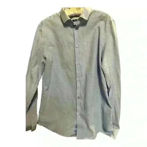 Gianni Versace Men’s Sky Blue Italian Made Dress Shirt, size 41